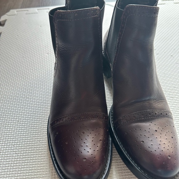 Biotime Adrianna Brown Leather Ankle Boots size 37 - Picture 9 of 12